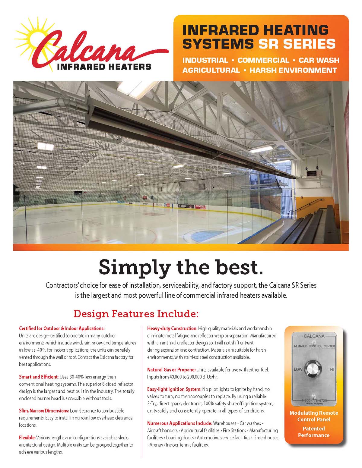 Calcana SR Series Industrial Heater Cover Page